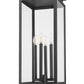 Z-Lite Nova 5018PHBR-BK 4-Light Candelabra Base Black Aluminum Clear Glass Shade Outdoor Post Mount Fixture