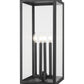 Z-Lite Nova 5018PHBR-BK 4-Light Candelabra Base Black Aluminum Clear Glass Shade Outdoor Post Mount Fixture