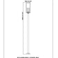 Z-Lite Nova 5018PHBS-536P-BK 4-Light Candelabra Base Black Aluminum Clear Glass Shade Outdoor Post Mounted Fixture