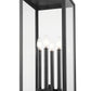 Z-Lite Nova 5018PHBS-BK 4-Light Candelabra Base Black Aluminum Clear Glass Shade Outdoor Post Mount Fixture