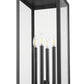 Z-Lite Nova 5018PHBS-BK 4-Light Candelabra Base Black Aluminum Clear Glass Shade Outdoor Post Mount Fixture