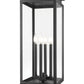 Z-Lite Nova 5018PHBS-BK 4-Light Candelabra Base Black Aluminum Clear Glass Shade Outdoor Post Mount Fixture