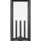 Z-Lite Nova 5018PHBS-SQPM-BK 4-Light Candelabra Base Black Aluminum Clear Glass Shade Outdoor Pier Mounted Fixture