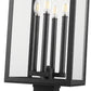 Z-Lite Nova 5018PHBS-SQPM-BK 4-Light Candelabra Base Black Aluminum Clear Glass Shade Outdoor Pier Mounted Fixture