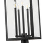 Z-Lite Nova 5018PHXLR-5010P-BK 5-Light Candelabra Base Black Aluminum Clear Glass Shade Outdoor Post Mounted Fixture