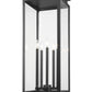 Z-Lite Nova 5018PHXLR-533PM-BK 5-Light Candelabra Base Black Aluminum Clear Glass Shade Outdoor Pier Mounted Fixture