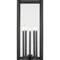 Z-Lite Nova 5018PHXLR-533PM-BK 5-Light Candelabra Base Black Aluminum Clear Glass Shade Outdoor Pier Mounted Fixture