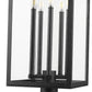 Z-Lite Nova 5018PHXLR-533PM-BK 5-Light Candelabra Base Black Aluminum Clear Glass Shade Outdoor Pier Mounted Fixture