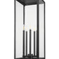 Z-Lite Nova 5018PHXLR-533PM-BK 5-Light Candelabra Base Black Aluminum Clear Glass Shade Outdoor Pier Mounted Fixture