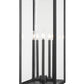 Z-Lite Nova 5018PHXLR-533PM-BK 5-Light Candelabra Base Black Aluminum Clear Glass Shade Outdoor Pier Mounted Fixture