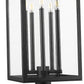 Z-Lite Nova 5018PHXLR-564P-BK 5-Light Candelabra Base Black Aluminum Clear Glass Shade Outdoor Post Mounted Fixture