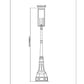 Z-Lite Nova 5018PHXLR-564P-BK 5-Light Candelabra Base Black Aluminum Clear Glass Shade Outdoor Post Mounted Fixture