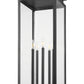 Z-Lite Nova 5018PHXLR-BK 5-Light Candelabra Base Black Aluminum Clear Glass Shade Outdoor Post Mount Fixture