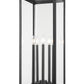 Z-Lite Nova 5018PHXLR-BK 5-Light Candelabra Base Black Aluminum Clear Glass Shade Outdoor Post Mount Fixture