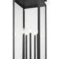 Z-Lite Nova 5018PHXLS-BK 5-Light Candelabra Base Black Aluminum Clear Glass Shade Outdoor Post Mount Fixture