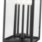 Z-Lite Nova 5018PHXLS-BK 5-Light Candelabra Base Black Aluminum Clear Glass Shade Outdoor Post Mount Fixture