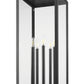 Z-Lite Nova 5018PHXLS-BK 5-Light Candelabra Base Black Aluminum Clear Glass Shade Outdoor Post Mount Fixture