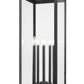 Z-Lite Nova 5018PHXLS-BK 5-Light Candelabra Base Black Aluminum Clear Glass Shade Outdoor Post Mount Fixture