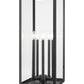 Z-Lite Nova 5018PHXLS-SQPM-BK 5-Light Candelabra Base Black Aluminum Clear Glass Shade Outdoor Pier Mount Fixture