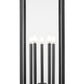 Z-Lite Nova 5018PHXLS-SQPM-BK 5-Light Candelabra Base Black Aluminum Clear Glass Shade Outdoor Pier Mount Fixture