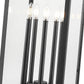 Z-Lite Nova 5018PHXLS-SQPM-BK 5-Light Candelabra Base Black Aluminum Clear Glass Shade Outdoor Pier Mount Fixture