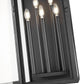 Z-Lite Nova 5018XL-BK 5-Light Candelabra Base Black Aluminum Clear Glass Shade Outdoor Wall Light
