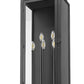 Z-Lite Nova 5018XL-BK 5-Light Candelabra Base Black Aluminum Clear Glass Shade Outdoor Wall Light