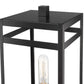 Z-Lite Nuri 596PHBS-536P-BK 1-Light Black Aluminum Clear Glass Shade Outdoor Post Mounted Fixture
