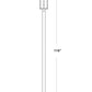 Z-Lite Nuri 596PHBS-536P-BK 1-Light Black Aluminum Clear Glass Shade Outdoor Post Mounted Fixture