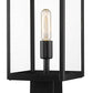 Z-Lite Nuri 596PHMS-536P-BK 1-Light Black Aluminum Clear Glass Shade Outdoor Post Mounted Fixture