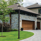 Z-Lite Nuri 596PHMS-536P-BK 1-Light Black Aluminum Clear Glass Shade Outdoor Post Mounted Fixture