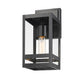Z-Lite Nuri 7" W x 14" H 1-Light Black Aluminum Outdoor Wall Sconce With Clear Glass Shade