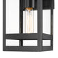 Z-Lite Nuri 7" W x 14" H 1-Light Black Aluminum Outdoor Wall Sconce With Clear Glass Shade