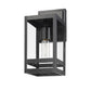 Z-Lite Nuri 7" W x 14" H 1-Light Black Aluminum Outdoor Wall Sconce With Clear Glass Shade