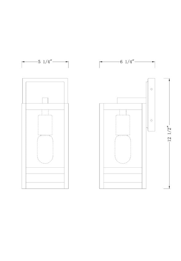 Z-Lite Nuri 7" W x 14" H 1-Light Black Aluminum Outdoor Wall Sconce With Clear Glass Shade