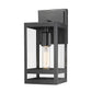 Z-Lite Nuri 7" W x 14" H 1-Light Black Aluminum Outdoor Wall Sconce With Clear Glass Shade