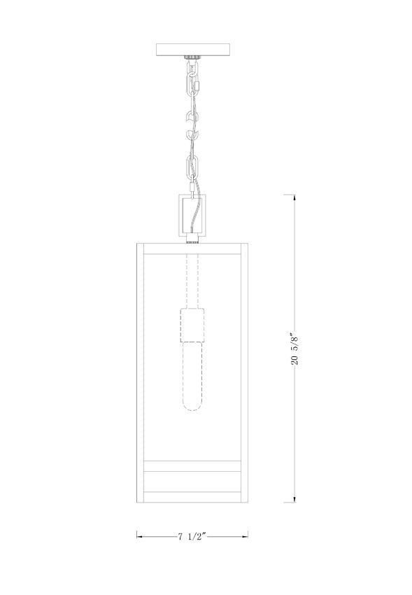 Z-Lite Nuri 8" 1-Light Black Aluminum Outdoor Chain Mount Ceiling Fixture With Clear Glass Shade