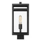Z-Lite Nuri 8" 1-Light Black Outdoor Post Mount Fixture With Clear Glass Shade