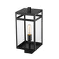 Z-Lite Nuri 8" 1-Light Black Outdoor Post Mount Fixture With Clear Glass Shade