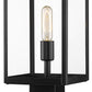Z-Lite Nuri 8" 1-Light Black Outdoor Post Mount Fixture With Clear Glass Shade