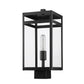 Z-Lite Nuri 8" 1-Light Black Outdoor Post Mount Fixture With Clear Glass Shade