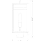 Z-Lite Nuri 8" 1-Light Black Outdoor Post Mount Fixture With Clear Glass Shade