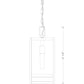 Z-Lite Nuri 8" W x 16" H 1-Light Black Aluminum Outdoor Chain Mount Ceiling Fixture With Clear Glass Shade