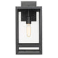 Z-Lite Nuri 8" W x 18" H 1-Light Black Aluminum Outdoor Wall Sconce With Clear Glass Shade
