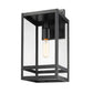 Z-Lite Nuri 8" W x 18" H 1-Light Black Aluminum Outdoor Wall Sconce With Clear Glass Shade