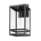 Z-Lite Nuri 8" W x 18" H 1-Light Black Aluminum Outdoor Wall Sconce With Clear Glass Shade