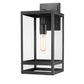 Z-Lite Nuri 8" W x 18" H 1-Light Black Aluminum Outdoor Wall Sconce With Clear Glass Shade