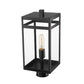 Z-Lite Nuri 8" W x 18" H 1-Light Black Outdoor Post Mount Fixture With Clear Glass Shade