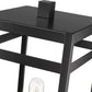 Z-Lite Nuri 8" W x 18" H 1-Light Black Outdoor Post Mount Fixture With Clear Glass Shade