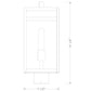 Z-Lite Nuri 8" W x 18" H 1-Light Black Outdoor Post Mount Fixture With Clear Glass Shade